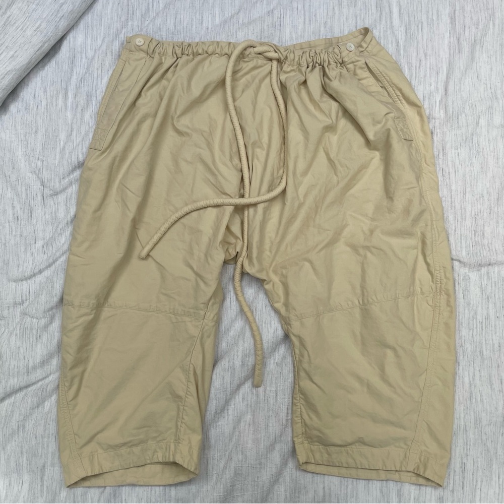 Lemaire Soft Bermuda Pants in Pale Custard size FR42